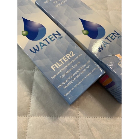 WATEN H2o #2 2 pak Replacement Water Filters W10413645A W10413645 EDR2RXD1 - Picture 14 of 16